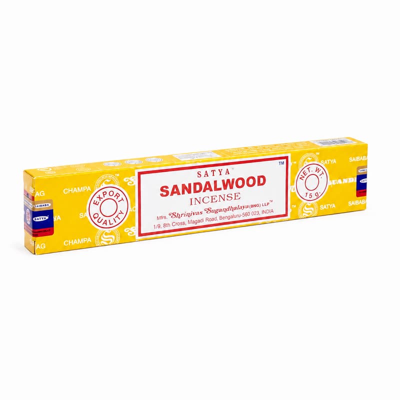 Satya Sandalwood røgelse - 15 gram - Røgelsespinde