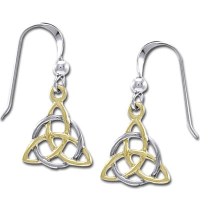 Øreringe med Triquetra - Treenighedssymbolet - 26mm - pr sæt