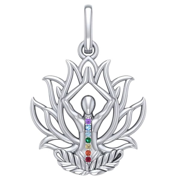 Chakra Lotus vedhæng - u/kæde