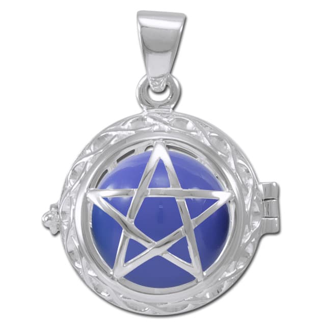 Engleklokke / Harmony ball med Pentagram - u/kæde