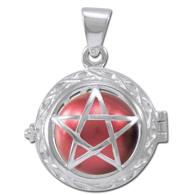 Engleklokke / Harmony ball med Pentagram - u/kæde