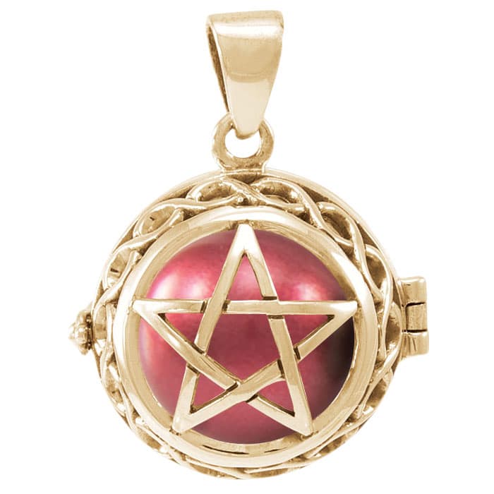 Engleklokke / Harmony ball med Pentagram - u/kæde