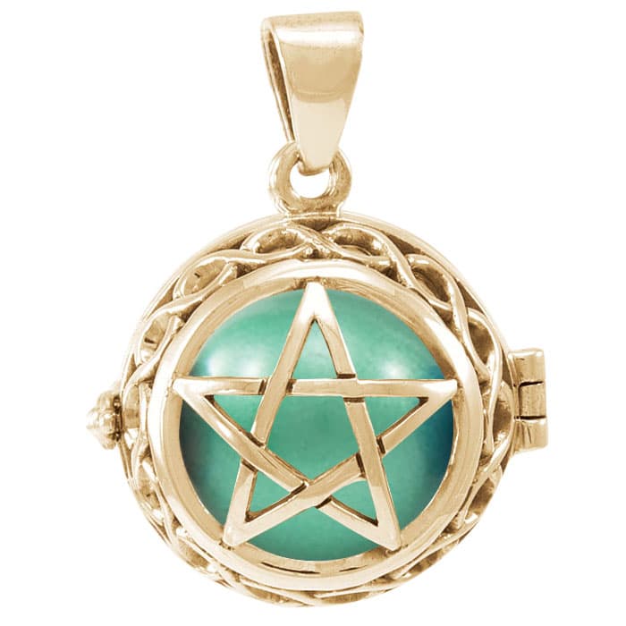 Engleklokke / Harmony ball med Pentagram - u/kæde