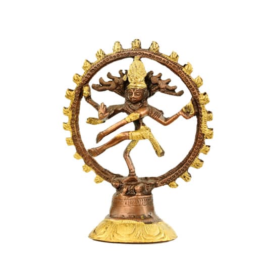 Shiva Nataraja - messing - tofarvet