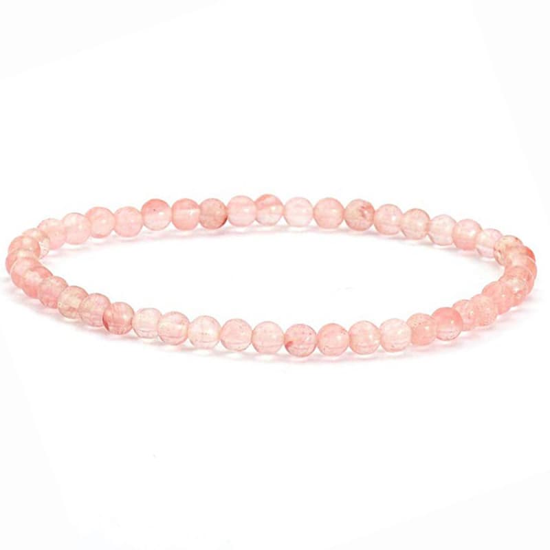 Armbånd Kirsbær Kvarts - 4mm